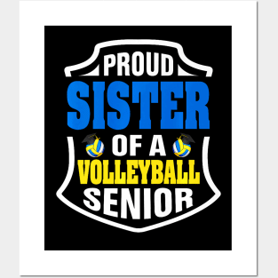 Proud Sister Of A Volleyball Senior Graduation Premium Posters and Art